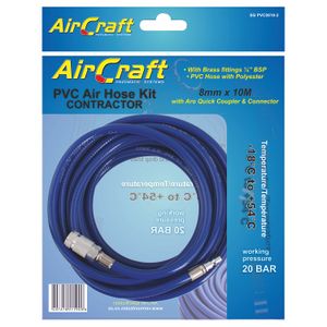 Pvc Hose 8mm X 10m With Aro Quick Coupler & Connector